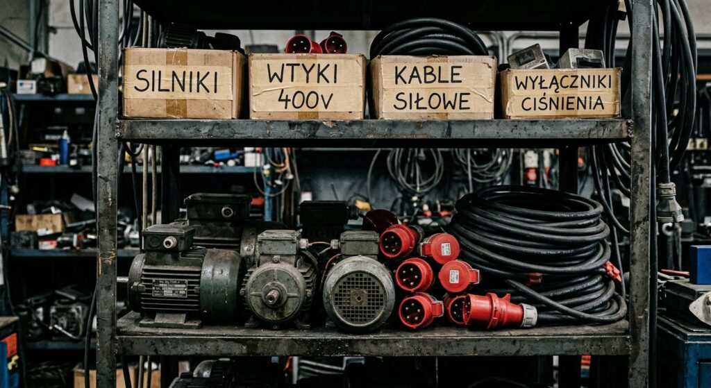 Silniki elektryczne do agregatów, wtyki siłowe 400V 16A 32A, kable siłowe i wyłączniki ciśnienia - serwis Trójmiasto