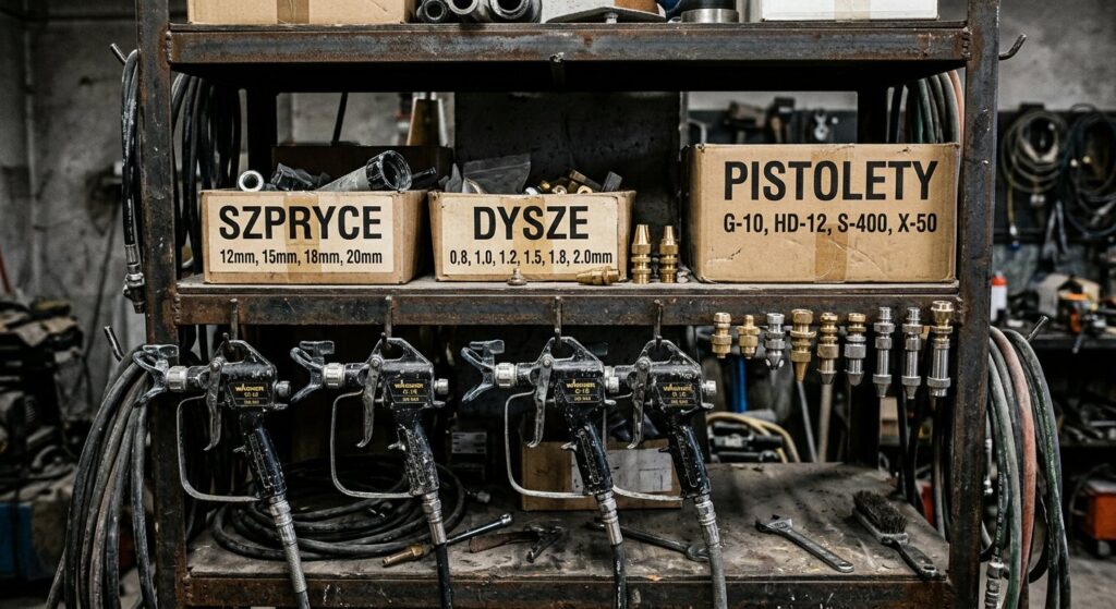 Szpryce tynkarskie, dysze 12mm 15mm 18mm 20mm i pistolety natryskowe airless - Trójmiasto Pomorze